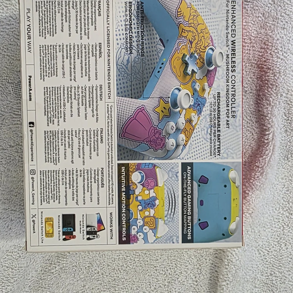 Super Mario Wired Controller with Colorful Design